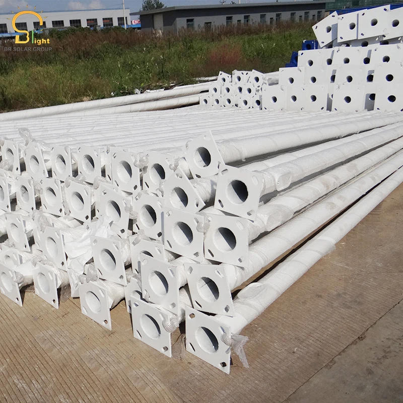 เสาไฟถนนชุบสังกะสีแบบจุ่มร้อนคุณภาพสูง-